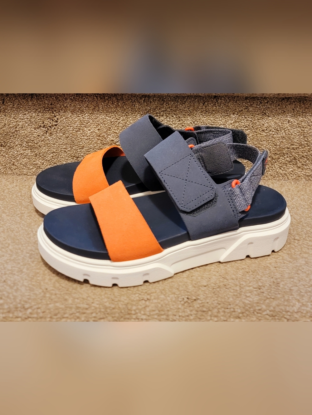 Timberland Navy and Orange Kids Sport Sandals